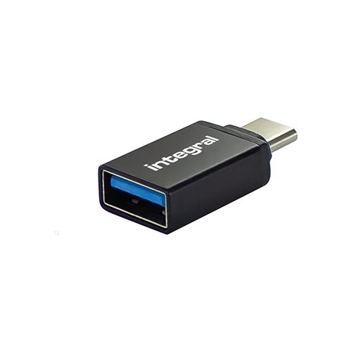 Integral Integral adapter USB-A naar USB-C, pak van 2 stuks