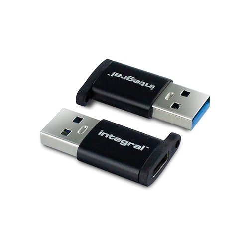 Integral Integral adapter USB-C naar USB-A, pak van 2 stuks