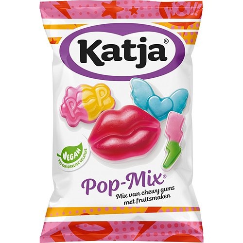 Katja Katja Pop Mix snoep, mix van chewy gums met fruitsmaken, zak van 250 g