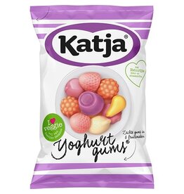 Katja Katja Yoghurtgums snoep, zachte gums in 6 fruitsmaken, 295g