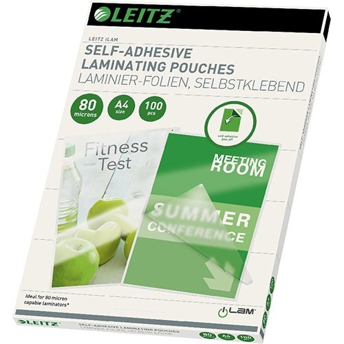 Leitz Leitz Eva lamineerhoes ft A4, 160 micron (2 x 80 micron), zelfklevend, pak van 100 stuks
