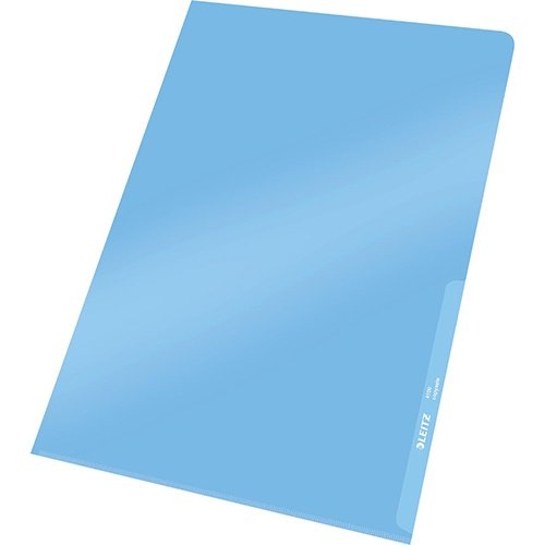 Leitz Leitz Premium L-map, PVC, ft A4, blauw, pak van 100 stuks