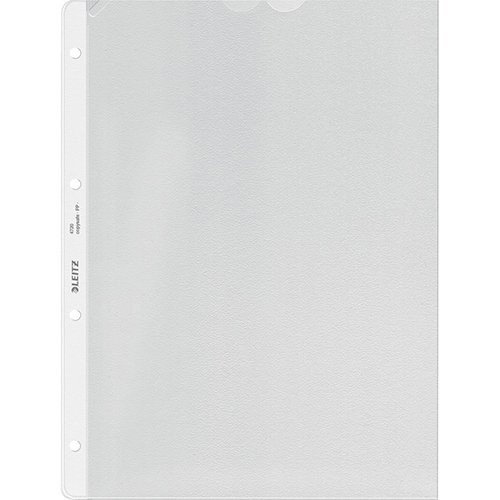 Leitz Leitz geperforeerde showtas Premium, ft A4, PP, copy safe, transparant, pak van 100 stuks