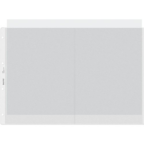 Leitz Leitz geperforeerde showtas Premium, ft A3, PP, copy safe, landscape, transparant, pak van 50 stuks