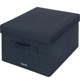 Leitz Leitz stoffen opbergdoos, medium, grijs, set van 2 stuks