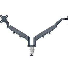Leitz Leitz Ergo ruimtebesparende monitorarm, dubbel, grijs
