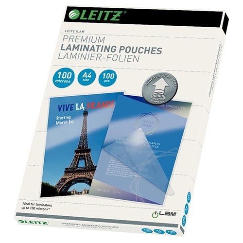 Leitz Leitz UDT lamineerhoes ft A4, 200 micron (2 x 100 micron), pak van 100 stuks