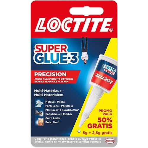 Loctite Loctite Secondelijm Super Glue Precision, 5 g + 50 % gratis, op blister