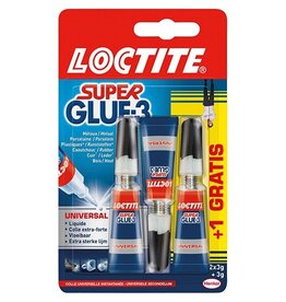 Loctite Loctite secondelijm Super Glue Universal, 2 + 1 gratis, op blister