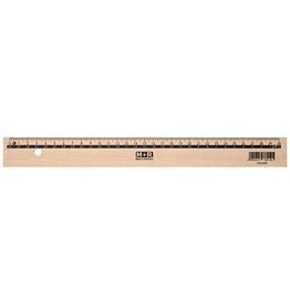 M+R M+R lat uit hout, met schaalverdeling voor recht, 30 cm
