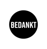Merkloos KP etiket "Bedankt", diameter 40 mm, rol van 250 stuks