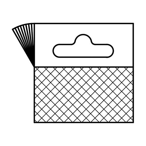 Merkloos Hang tabs 50 x 50 mm, blister met 10 stuks
