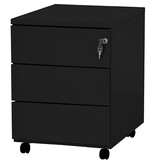 Merkloos Mobiele ladenblok, 3 laden, antraciet