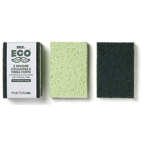 Mr. Eco Mr. Eco schuurspons ft 9,8 x 6,8 x 2 cm, met stevige vezels, pak van 2 stuks