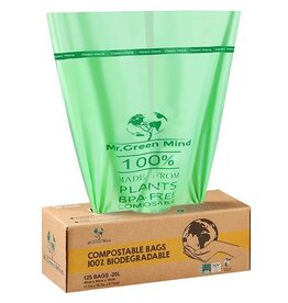 Mr. Green Mind Mr. Green Mind vuilniszakken Bio, 20 liter, groen, doos van 125 stuks