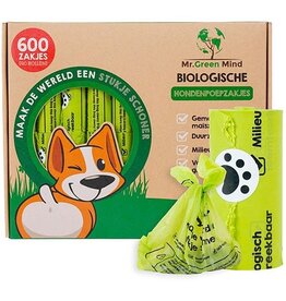 Mr. Green Mind Mr. Green Mind hondenpoepzakjes Bio, groen, doos van 600 stuks