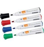 Nobo Nobo Glide whiteboardmarker, pak van 4 stuks, geassorteerde kleuren, op blister