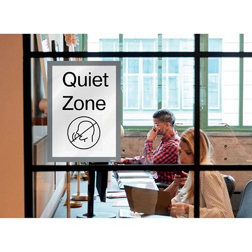 Nobo Nobo zelfklevend magnetisch kader A4, zilver, pak van 2 stuks