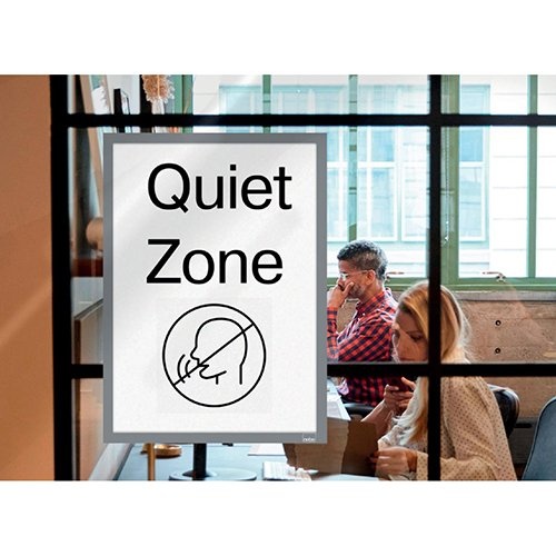 Nobo Nobo zelfklevend magnetisch kader A3, zilver, pak van 2 stuks