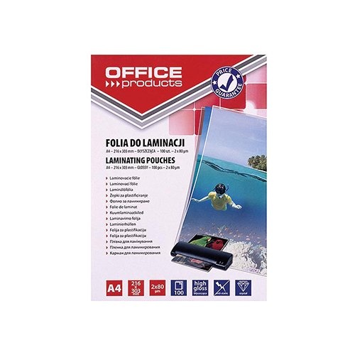 Office Products OFFICE products lamineerhoes A4, 160 micron (2 x 80 micron), pak van 100 stuks
