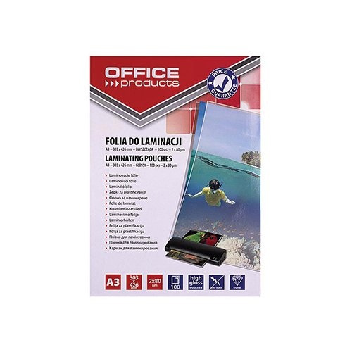 Office Products OFFICE products lamineerhoes ft A3, 160 micron (2 x 80 micron), pak van 100 stuks