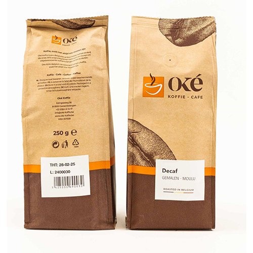 OKE Koffie Oké koffie, gemalen, pak van 250 g, Deca