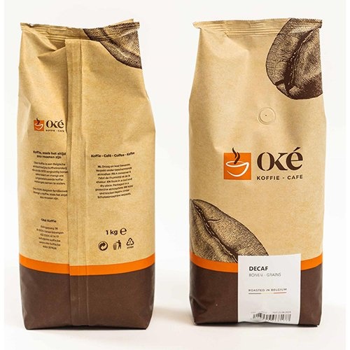 OKE Koffie Oké koffiebonen, zak van 1 kg, Deca
