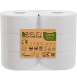 Papernet Papernet toiletpapier Simplify Mini Jumbo, 2-laags, 557 vellen, pak van 6 rollen