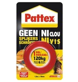 Pattex Pattex montagetape Geen Spijkers & Schroeven, ft 1,5 m x 19 mm, draagt tot 120 kg, blisterverpakking