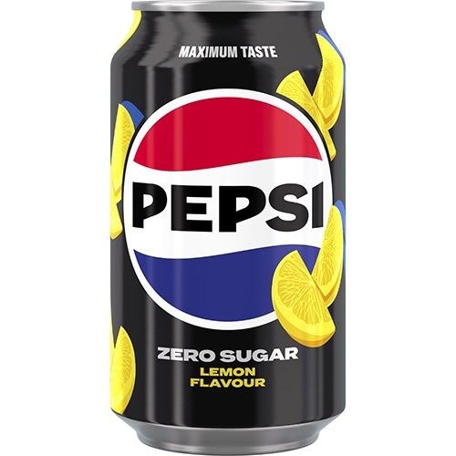 Pepsi Pepsi Zero Sugar Lemon frisdrank, blik van 33 cl, pak van 24 stuks