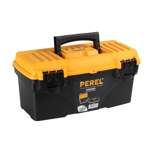 Perel Perel gereedschapskoffer, ft 41 X 20,9 X 19,5 cm, 16,7 l, leeg geleverd, zwart/geel