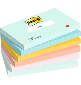 Post-It Notes Post-it Notes, 100 vel, ft 76 x 127 mm, pak van 6 blokken, Beachside colour collection
