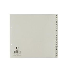Q-CONNECT Q-CONNECT tabbladen, ft 21 x 23 cm, PP, 2-gaatsperforatie, set van A-Z, grijs