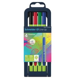 Schneider Schneider fineliner Line-Up, etui van 4 st.