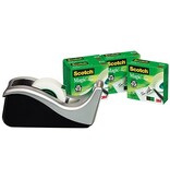 Scotch Scotch plakbandafroller C60 zilver + 4 rollen Magic Tape