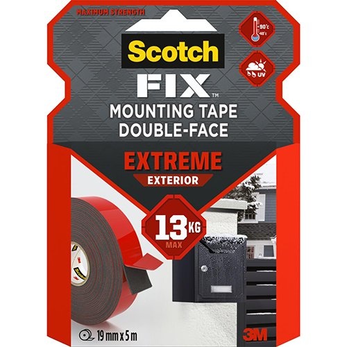 Scotch Scotch Fix Extreme Exterior montagetape, ft 19 mm x 5 m, draagt tot 13 kg