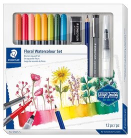 Staedtler Staedtler Floral Watercolour Set, set van 12 stuks