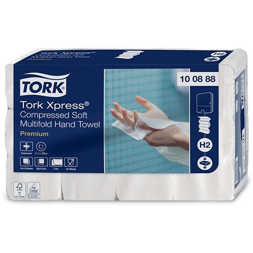 Tork Tork Xpress® gecomprimeerde zachte handdoek, multifold M, Premium, 2-laags, systeem H2, 12 x 170 vel
