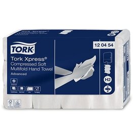 Tork Tork Xpress® gecomprimeerde zachte handdoek, multifold M, Advanced, 2-laags, systeem H2, 12 x 200 vel