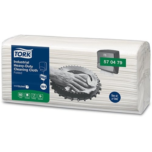Tork Tork Industrial Heavy-Duty reinigingsdoek, 60 vel, systeem W4, wit