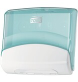 Tork Tork dispenser voor gevouwen doeken, systeem W4, wit/turkoois