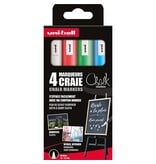 Uni-ball Uni-ball krijtmarker, ronde punt 1,8 - 2,5 mm, etui van 4 stuks, assorti