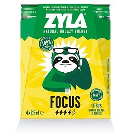 Zyla Zyla energiedrank Focus, citrus, blik van 25 cl, 4 st.