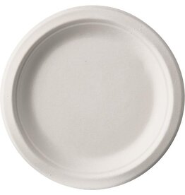 Conpax Bord pure, rond, wit, diameter 23 cm, uit suikerriet, pak van 50 stuks