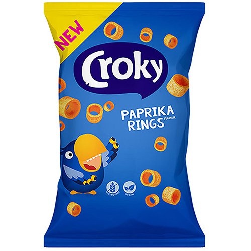 Croky Croky rings paprika, zakje van 75 g — levering per 24