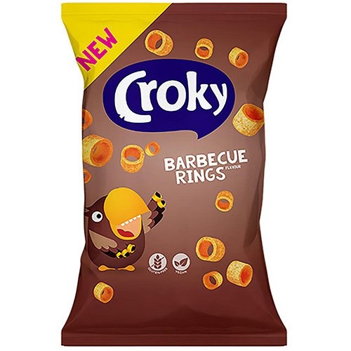 Croky Croky rings barbecue, zakje van 75 g — levering per 24