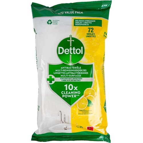Dettol Dettol reinigingsdoekjes citroen, pak van 72 stuks