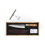 Forged Forged VG10 koksmes, Ft 20,5 cm, met beschermhoes in leer