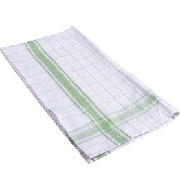 Merkloos Handdoek Adalynne, ft 50 x 70 cm,geruit,groen, 6 stuks