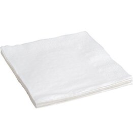 Merkloos Servetten, ft 24 x 24 cm, 2-laags, wit, pak van 10 x 400 stuks